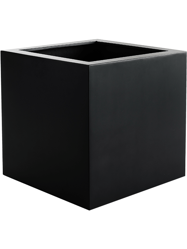Argento Plant Pot 60cm Height 50cm Dia Cube Black