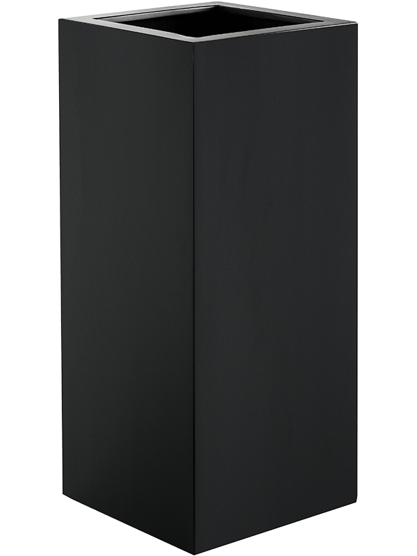 Argento Plant Pot 100cm Height 33cm Dia High Cube Black