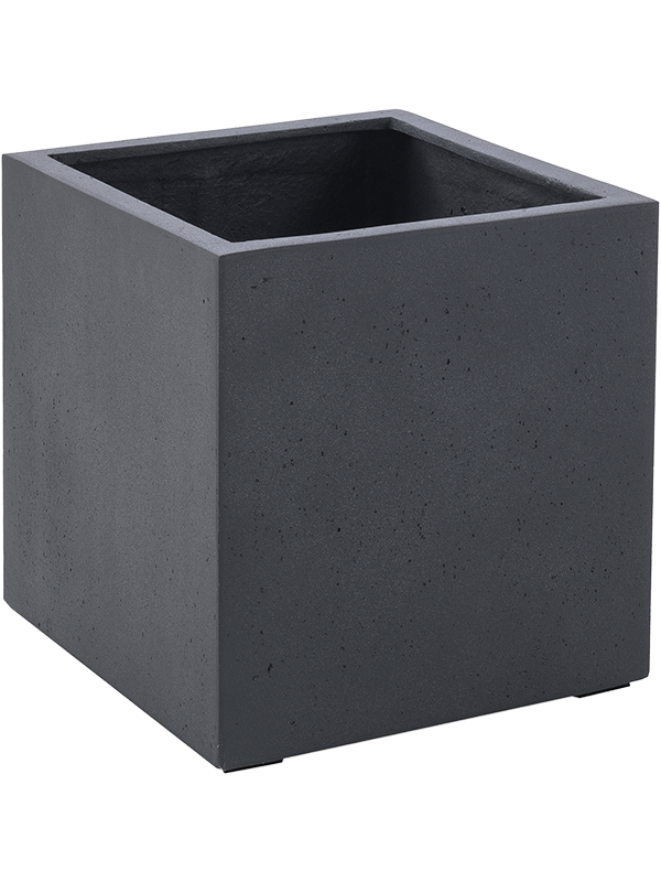 Grigio Plant Pot 30cm Height 24cm Dia Cube Anthracite
