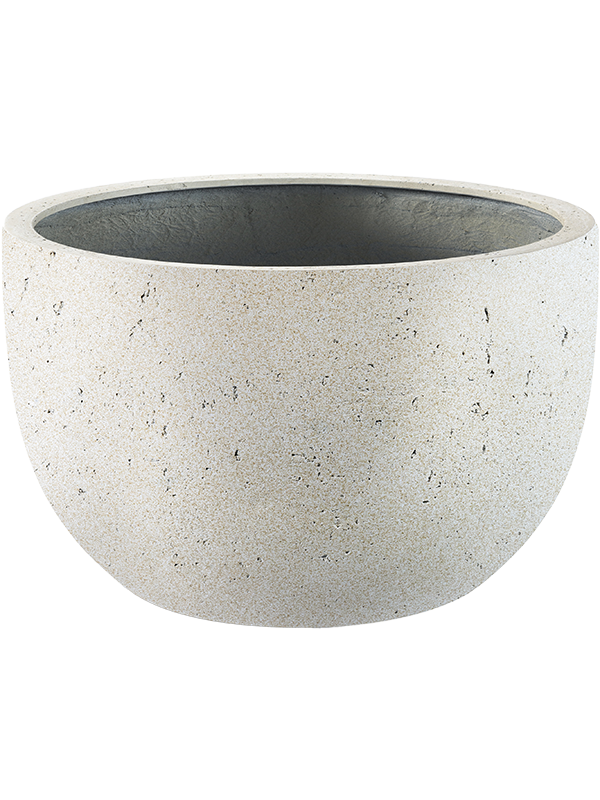Grigio Plant Pot 47cm Height 72cm Dia New Egg Pot Low Antique White