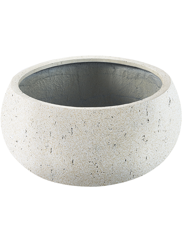 Grigio Plant Pot 25cm Height 43cm Dia Low Balloon Antique White