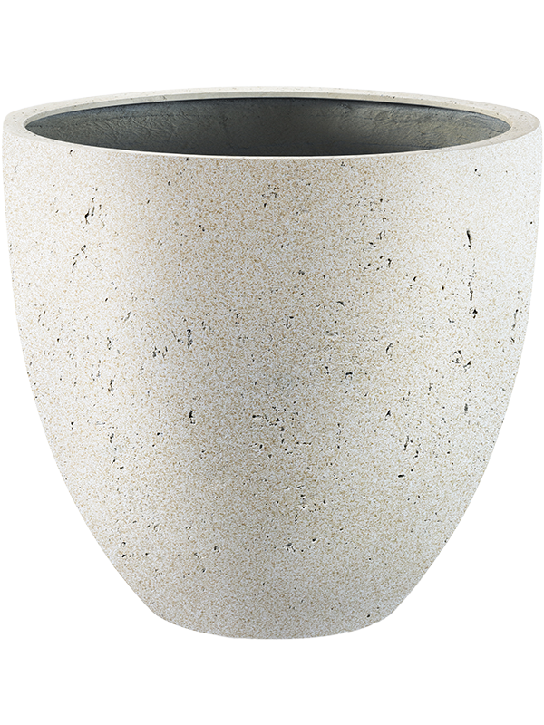 Grigio Plant Pot 29cm Height 27cm Dia Egg Pot Antique White