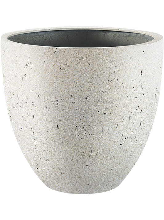 Grigio Plant Pot 36cm Height 33cm Dia Egg Pot Antique White