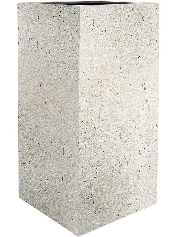Grigio Plant Pot 80cm Height 24cm Dia High Cube Antique White
