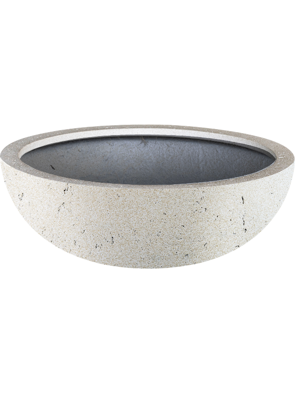 Grigio Plant Pot 21cm Height 43cm Dia Bowl Antique White