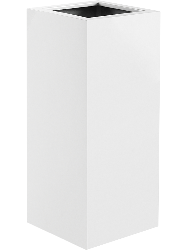 Argento Plant Pot 100cm Height 33cm Dia High Cube Matt White