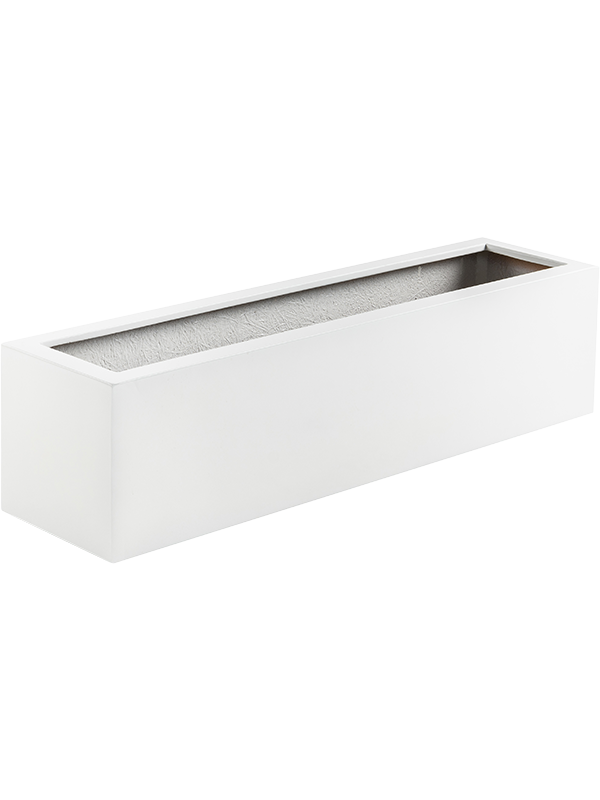 Argento Plant Pot 30cm Dia Small Box Matt White