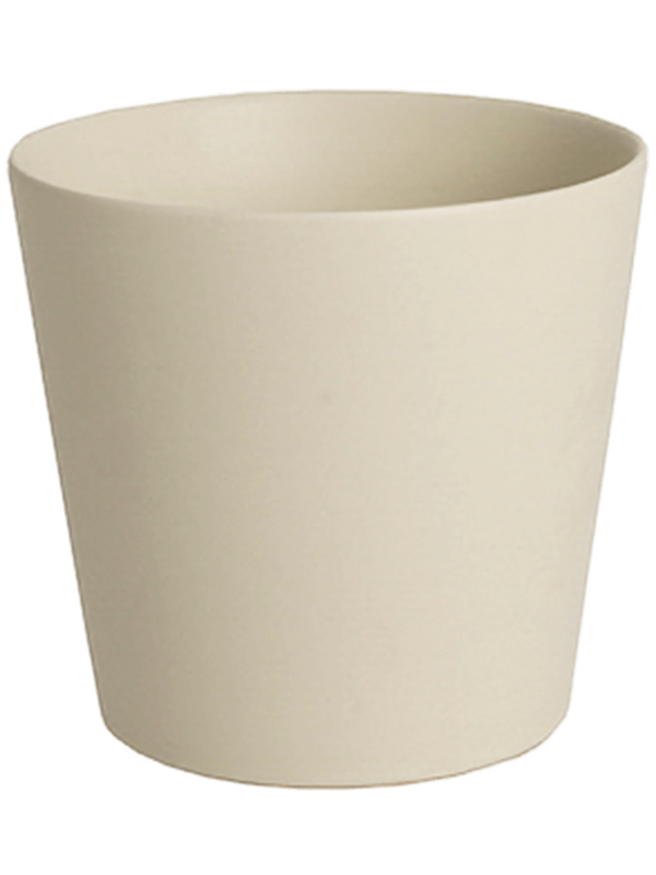 Basic Plant Pot 14cm Height 13cm Dia Round Orchidpot Cream