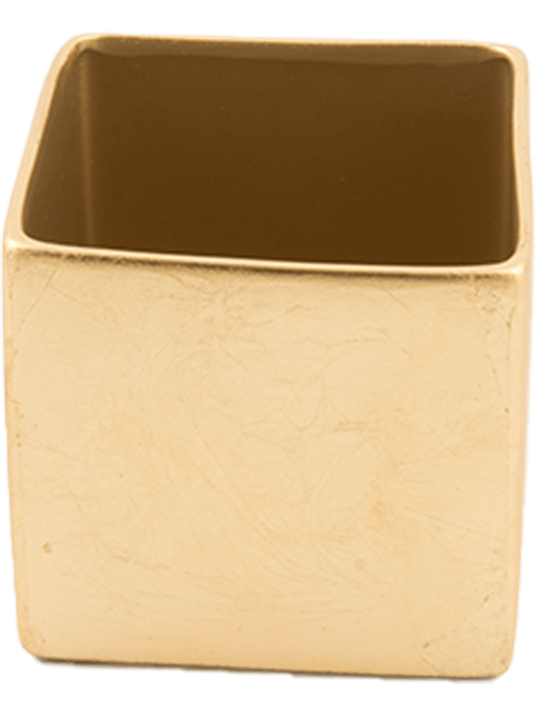 Basic Plant Pot 7cm Height 6cm Dia Square Minipot Gold