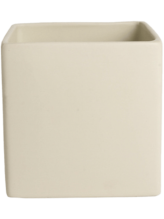 Basic Plant Pot 17cm Height 16cm Dia Square Orchidpot Cream
