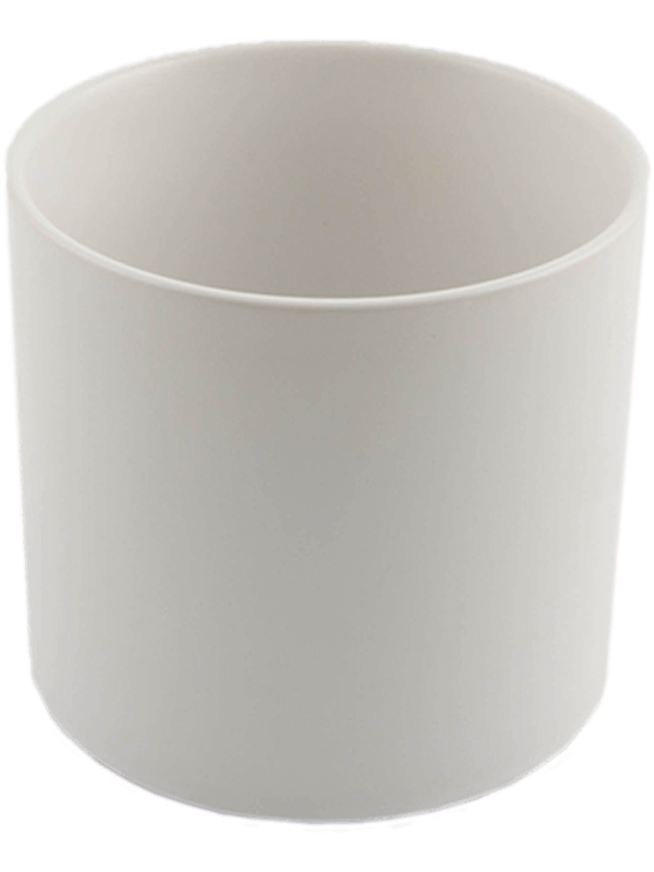 Basic Plant Pot 10cm Height 8cm Dia Cylinder Minipot White