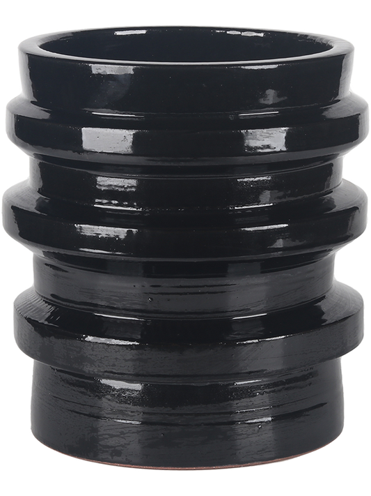 Agate Plant Pot 23cm Height 20cm Dia Pot Black