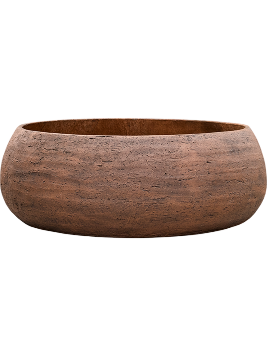 Dolomites Plant Pot 31cm Height 75cm Dia Bowl Dark Brown