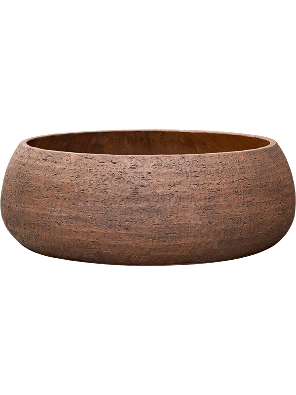 Dolomites Plant Pot 23cm Height 58cm Dia Bowl Dark Brown