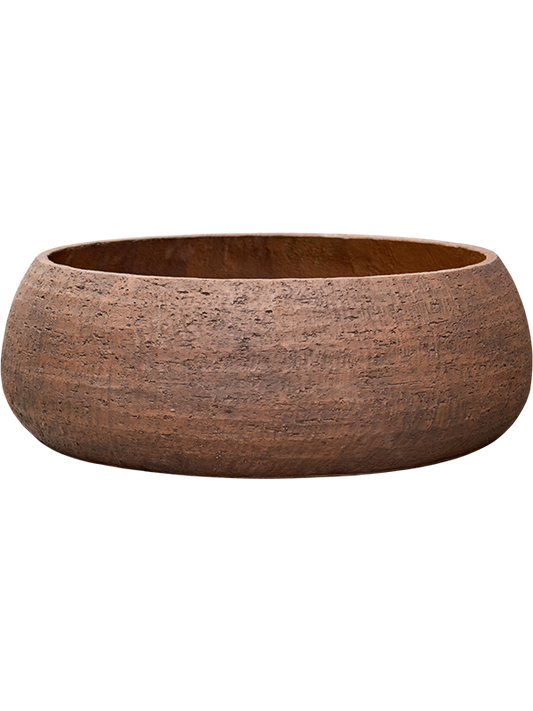 Dolomites Plant Pot 23cm Height 58cm Dia Bowl Dark Brown