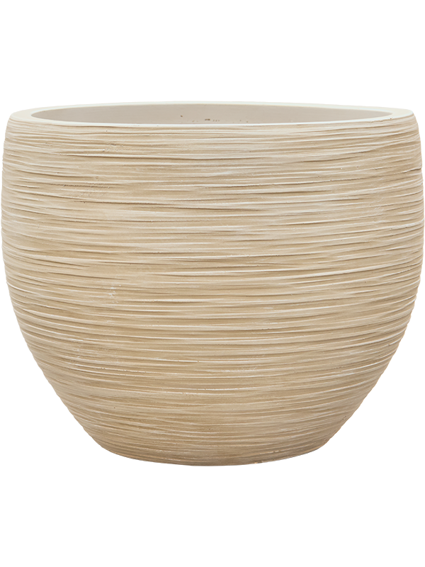 Baq Dune Plant Pot 29cm Height 30cm Dia Globe Beige