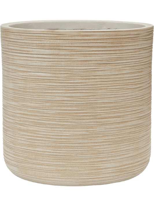 Baq Dune Plant Pot 37cm Height 32cm Dia Cylinder Beige