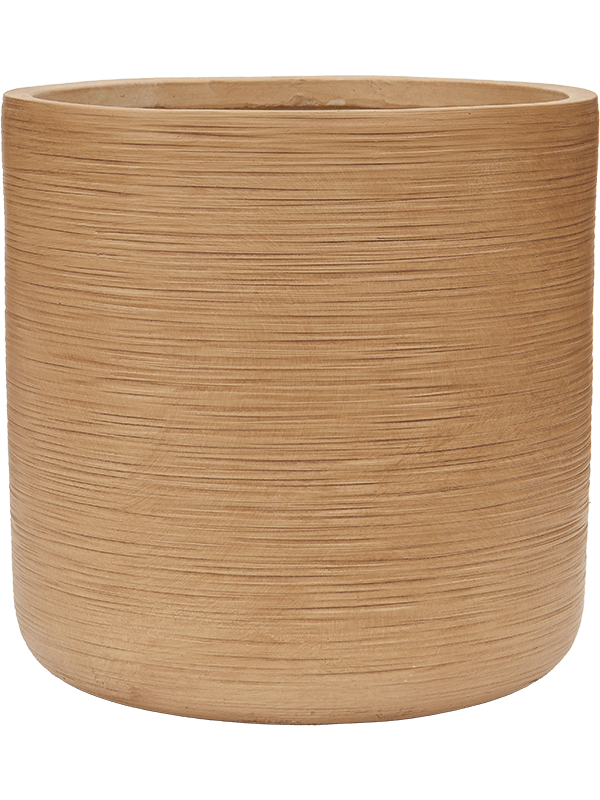 Baq Dune Plant Pot 44cm Height 40cm Dia Cylinder Brown Beige