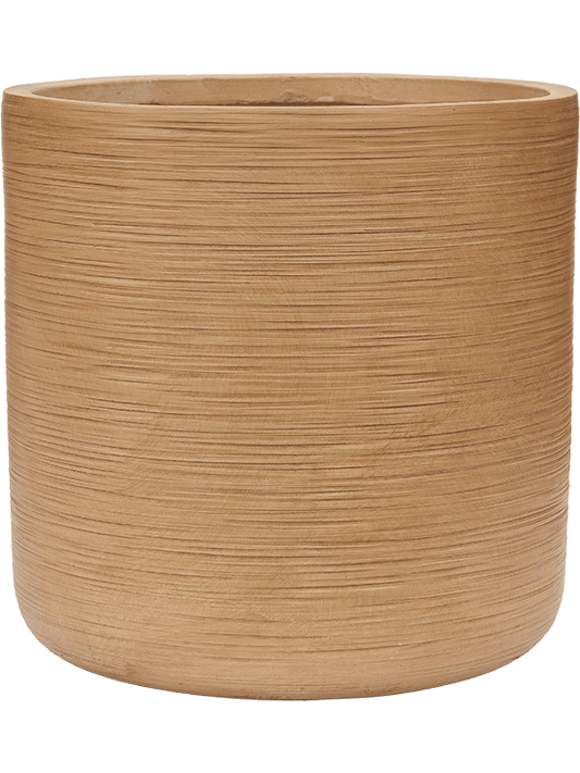 Baq Dune Plant Pot 44cm Height 40cm Dia Cylinder Brown Beige