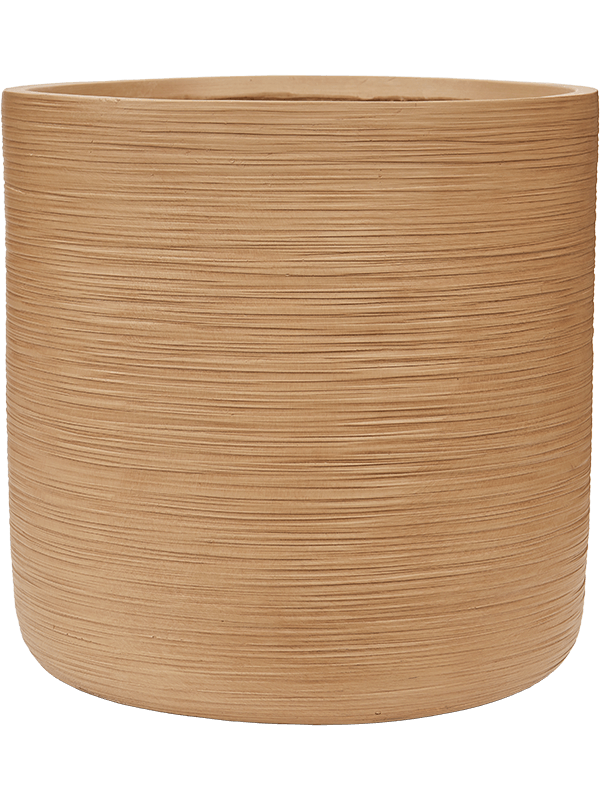 Baq Dune Plant Pot 52cm Height 48cm Dia Cylinder Brown Beige