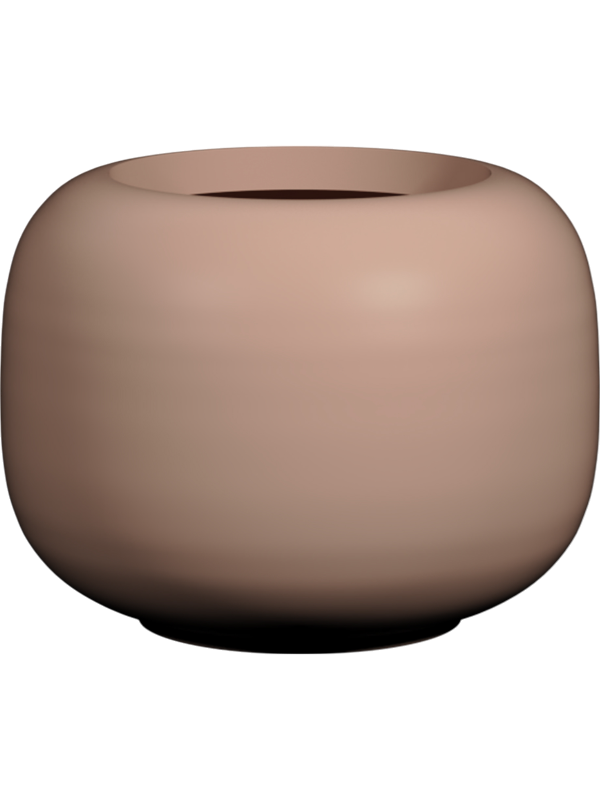 Elemental Plant Pot 26cm Height 22cm Dia Sphere Low XS, Powder Pink