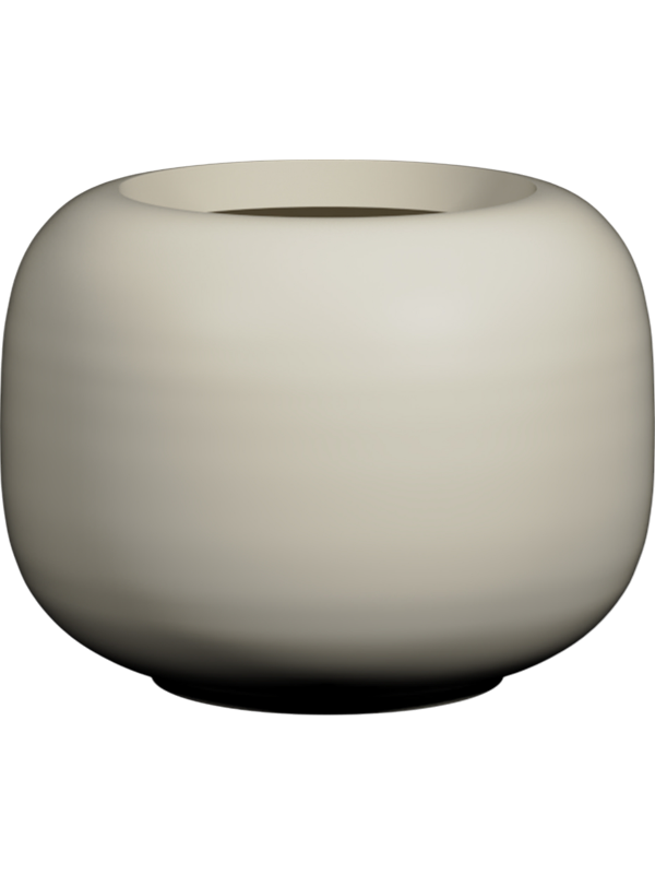 Elemental Plant Pot 40cm Height 34cm Dia Sphere Low M, Silk White