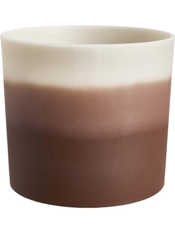 Colour Gradient Plant Pot 15cm Height 15cm Dia Round Cedar Brown