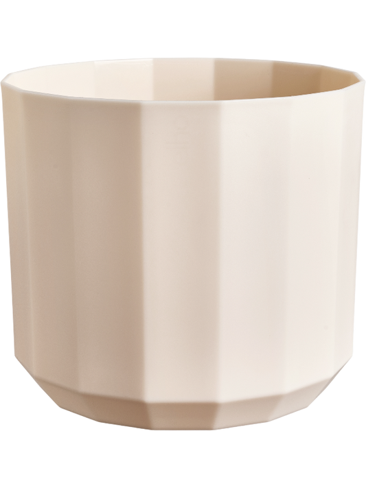 Facet Plant Pot 13cm Height 13.5cm Dia Round Almond Pink