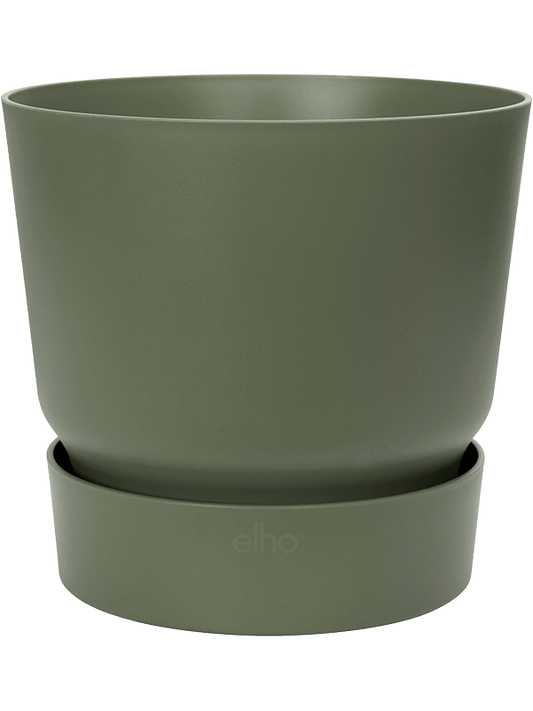 Greenville Plant Pot 23cm Height 23.5cm Dia Round Leaf green