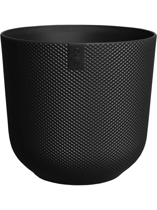Jazz Plant Pot 24cm Dia Round Living Black
