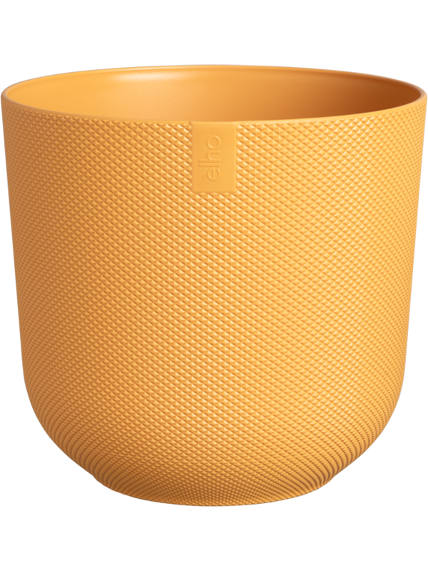 Jazz Plant Pot 24cm Height 17cm Dia Round Amber Yellow