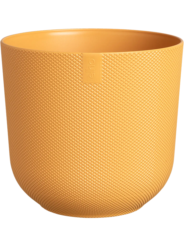 Jazz Plant Pot 32cm Dia Round Amber Yellow