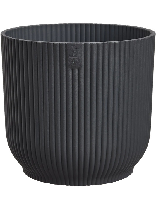 Vibes Fold Plant Pot 12cm Height 14cm Dia Round Anthracite