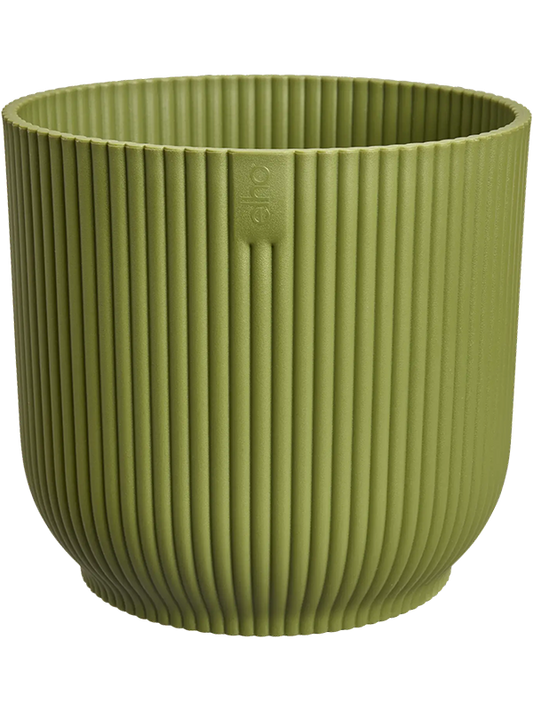 Vibes Fold Plant Pot 14cm Height 16cm Dia Round Fern Green
