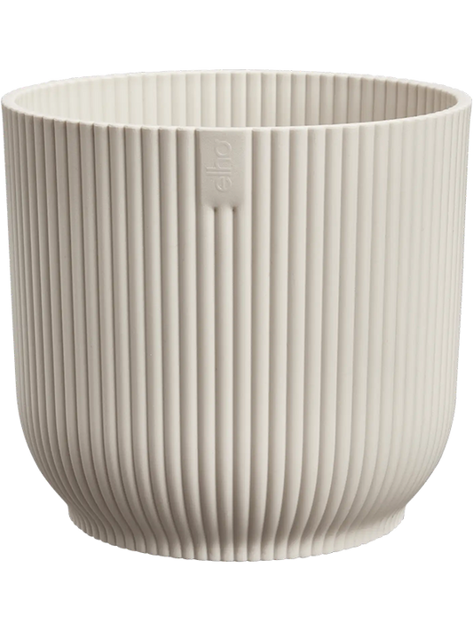 Vibes Fold Plant Pot 44cm Height 46cm Dia Round Linen White