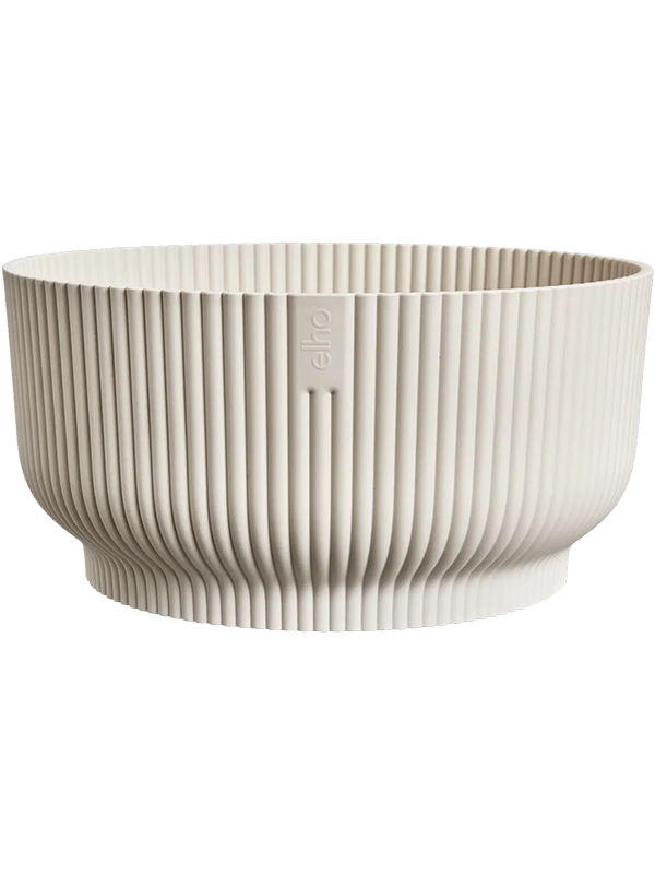Vibes Fold Plant Pot 12cm Height 24cm Dia Bowl Linen White