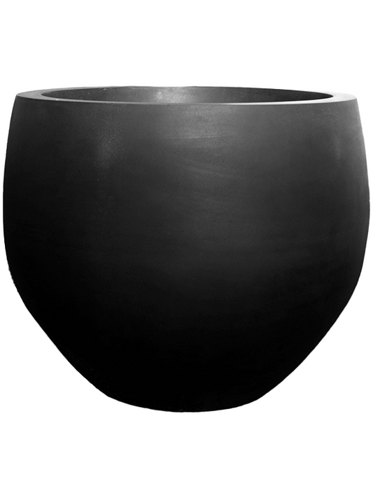 Natural Plant Pot 44cm Height 43cm Dia Orb M Black