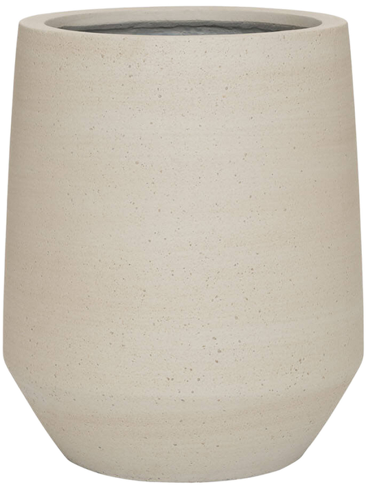 Cement & Stone Plant Pot 48cm Height 29cm Dia Harith High S Beige Washed