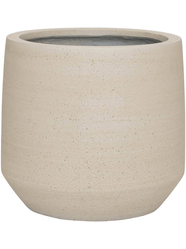 Cement & Stone Plant Pot 38cm Height 33cm Dia Harith M Beige Washed