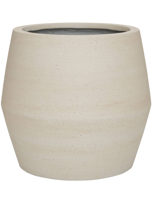 Cement & Stone Plant Pot 32cm Height 25cm Dia Harley S Beige Washed