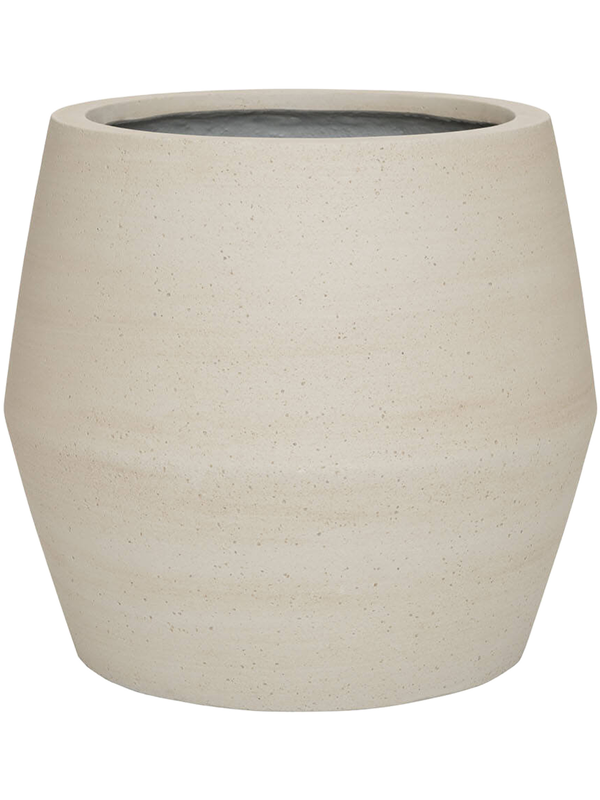 Cement & Stone Plant Pot 48cm Height 38cm Dia Harley L Beige Washed