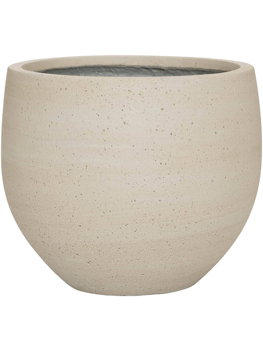 Cement & Stone Plant Pot 27cm Height 27cm Dia Mini Orb L Beige Washed