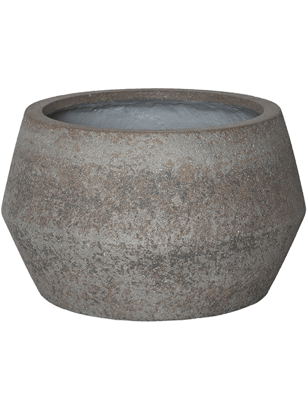 Cement & Stone Plant Pot 32cm Height 38cm Dia Harley Low L, Dioriet Grey