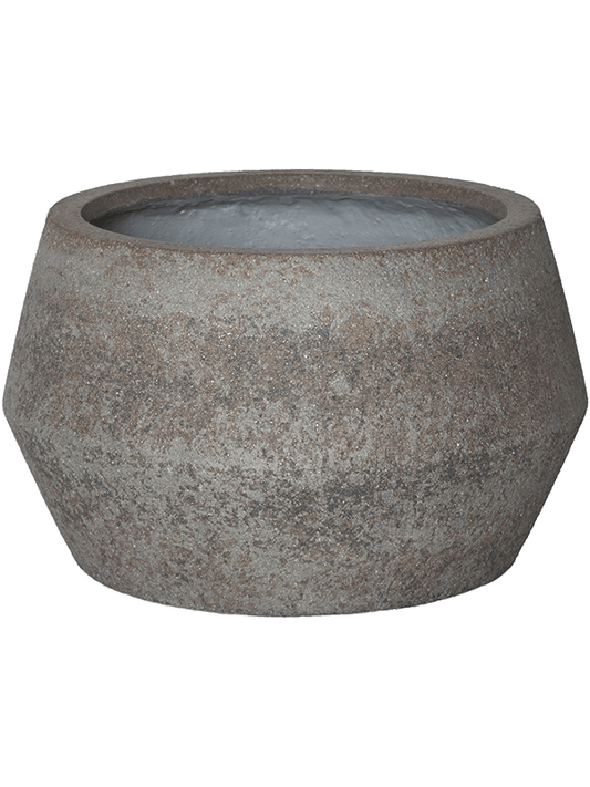 Cement & Stone Plant Pot 32cm Height 38cm Dia Harley Low L, Dioriet Grey