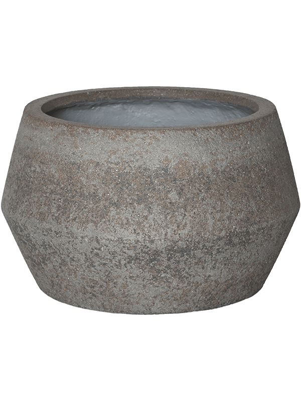 Cement & Stone Plant Pot 21cm Height 25cm Dia Harley Low S, Dioriet Grey