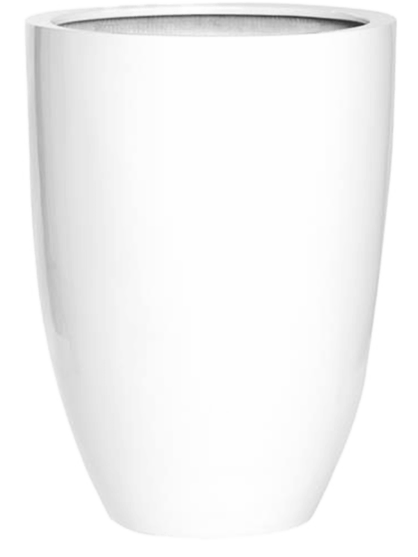 Fiberstone Plant Pot 55cm Height 38cm Dia Ben L Glossy white