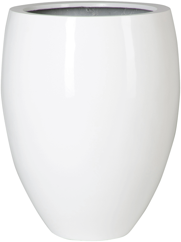 Fiberstone Plant Pot 85cm Height 55cm Dia Bond L Glossy White