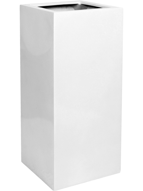 Fiberstone Plant Pot 60cm Height 29cm Dia Bouvy M Glossy White