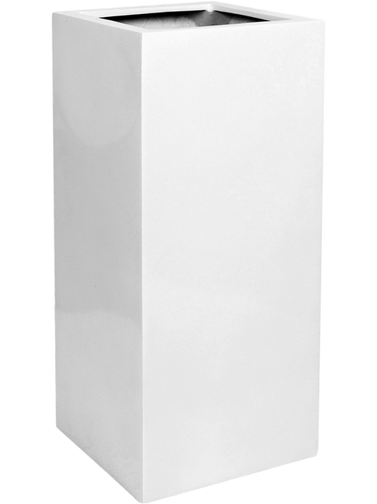 Fiberstone Plant Pot 60cm Height 29cm Dia Bouvy M Glossy White