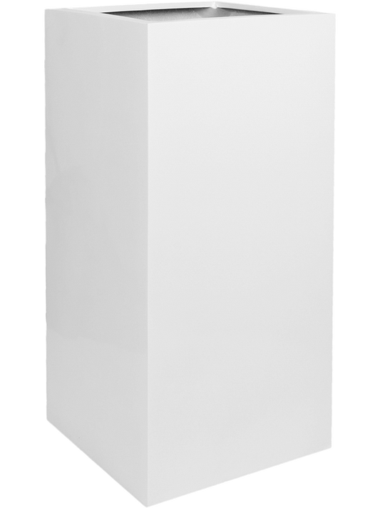 Fiberstone Plant Pot 80cm Height 38cm Dia Bouvy L Glossy White